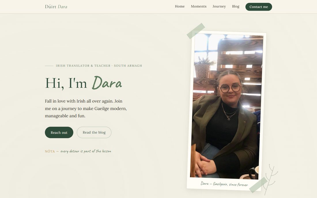 Dúirt Dara — homepage hero